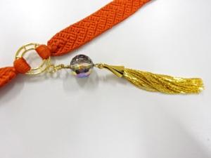 未使用品　帯留め・正絹手組帯締めセット